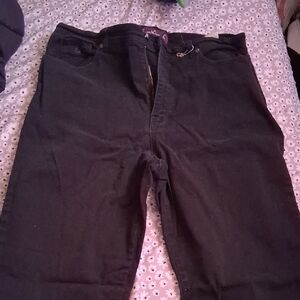 Gloria Vanderbilt Black Relaxed Jeans Classic Style